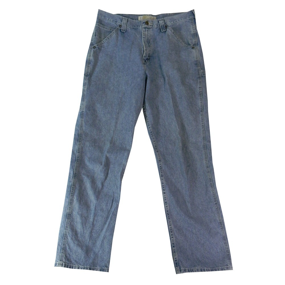 Lee Carpenter Pants Men 34x33 Blue Denim Jeans Workwear Straight 100% Cotton